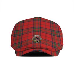 ScotsTee Shop Scottish MacDonell of Keppoch Ancient Clan Crest Tartan Jeff Cap Tartan Flat Cap