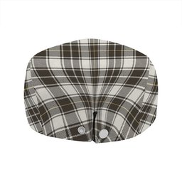 ScotsTee Shop Scottish MacFie of Colonsay Dress (MacPhee of Colonsay Dress) Weathered Clan Crest Tartan Jeff Cap Tartan Flat Cap