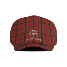 ScotsTee Shop Scottish MacDonald of Belfinlay Modern Clan Crest Tartan Jeff Cap Tartan Flat Cap
