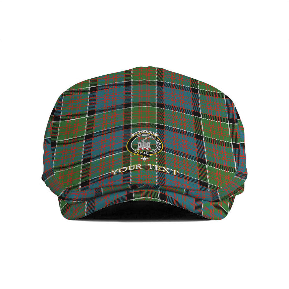 ScotsTee Shop Scottish MacDonald of Clanranald Ancient Clan Crest Tartan Jeff Cap Tartan Flat Cap