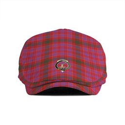 ScotsTee Shop Scottish Lumsden of Clova Modern Clan Crest Tartan Jeff Cap Tartan Flat Cap