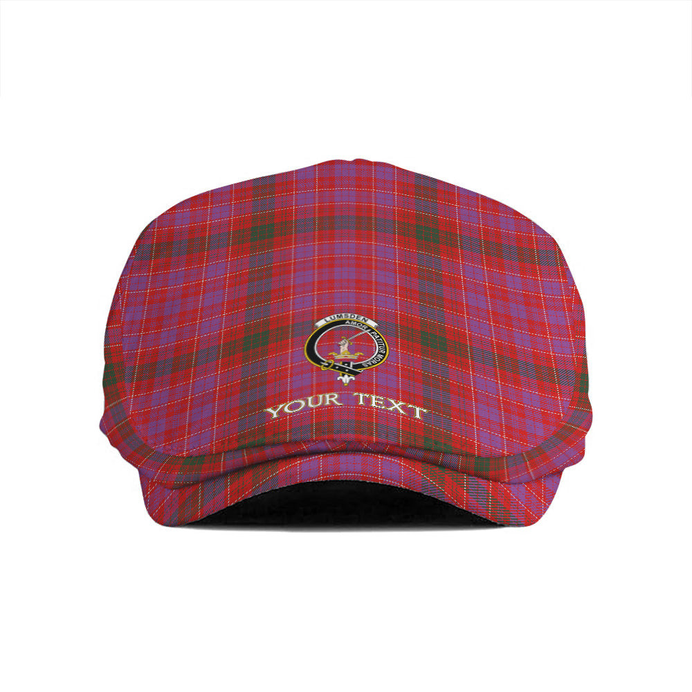 ScotsTee Shop Scottish Lumsden of Clova Modern Clan Crest Tartan Jeff Cap Tartan Flat Cap
