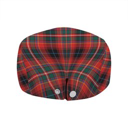 ScotsTee Shop Scottish Innes Red Modern Clan Crest Tartan Jeff Cap Tartan Flat Cap