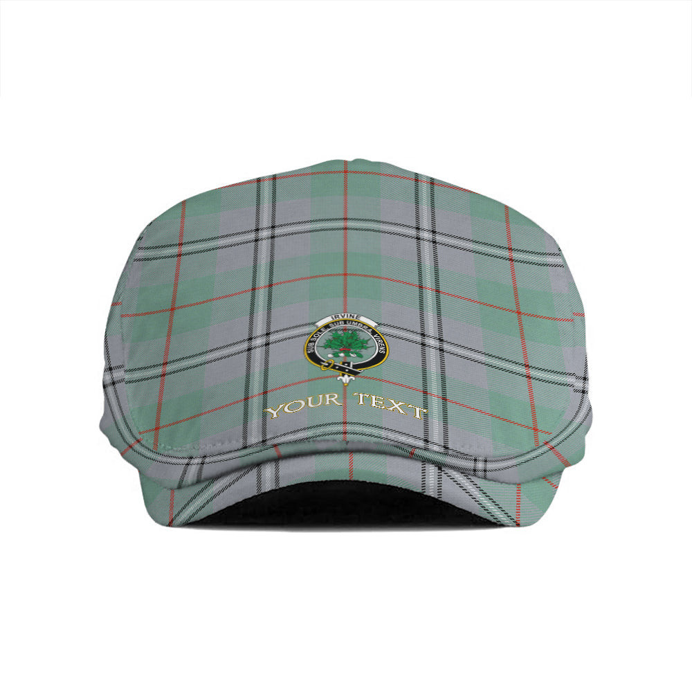 ScotsTee Shop Scottish Irvine of Glentulchan Ancient Clan Crest Tartan Jeff Cap Tartan Flat Cap