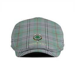 ScotsTee Shop Scottish Irvine of Glentulchan Ancient Clan Crest Tartan Jeff Cap Tartan Flat Cap