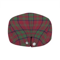 ScotsTee Shop Scottish MacDonald of Glencoe (Donald of Glencoe) Modern Clan Crest Tartan Jeff Cap Tartan Flat Cap