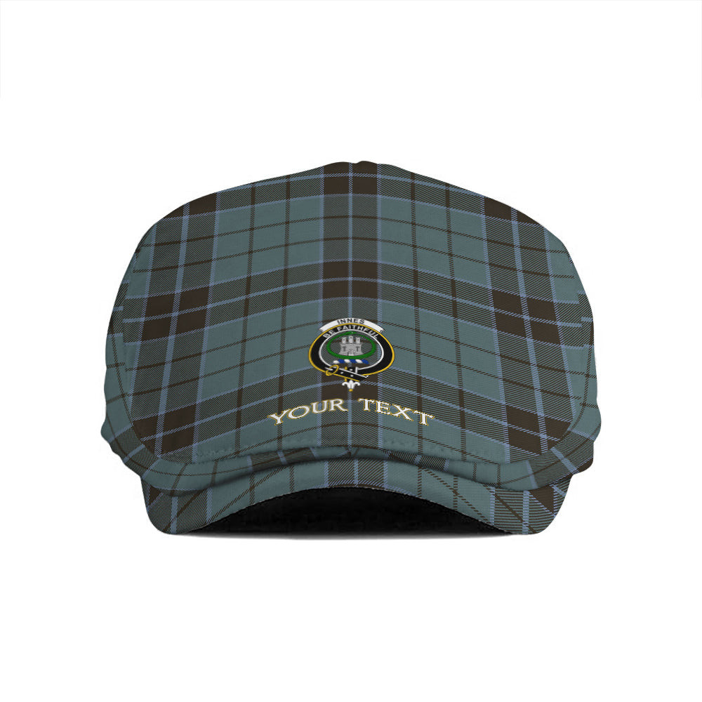 ScotsTee Shop Scottish Innes (Georgina) Weathered Clan Crest Tartan Jeff Cap Tartan Flat Cap