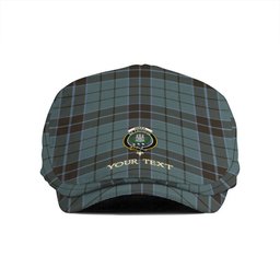 ScotsTee Shop Scottish Innes (Georgina) Weathered Clan Crest Tartan Jeff Cap Tartan Flat Cap