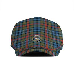 ScotsTee Shop Scottish MacDonald of P.E. Island (Donald of P.E. Island) Ancient Clan Crest Tartan Jeff Cap Tartan Flat Cap