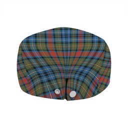 ScotsTee Shop Scottish MacDonald of P.E. Island (Donald of P.E. Island) Ancient Clan Crest Tartan Jeff Cap Tartan Flat Cap