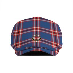 ScotsTee Shop Scottish Laing of Archiestown (Lang of Archiestown) Modern Clan Crest Tartan Jeff Cap Tartan Flat Cap