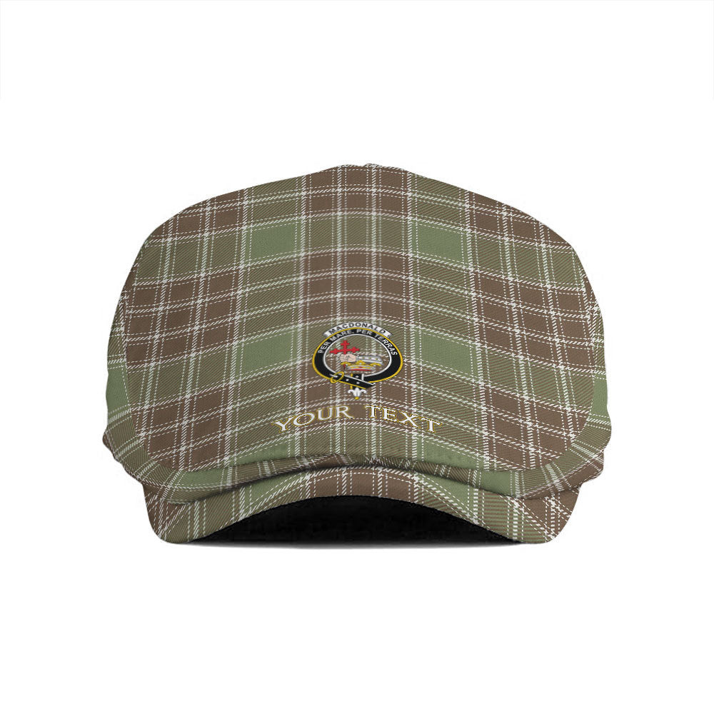 ScotsTee Shop Scottish MacDonald Lord of the Isles; Hunting Weathered Clan Crest Tartan Jeff Cap Tartan Flat Cap