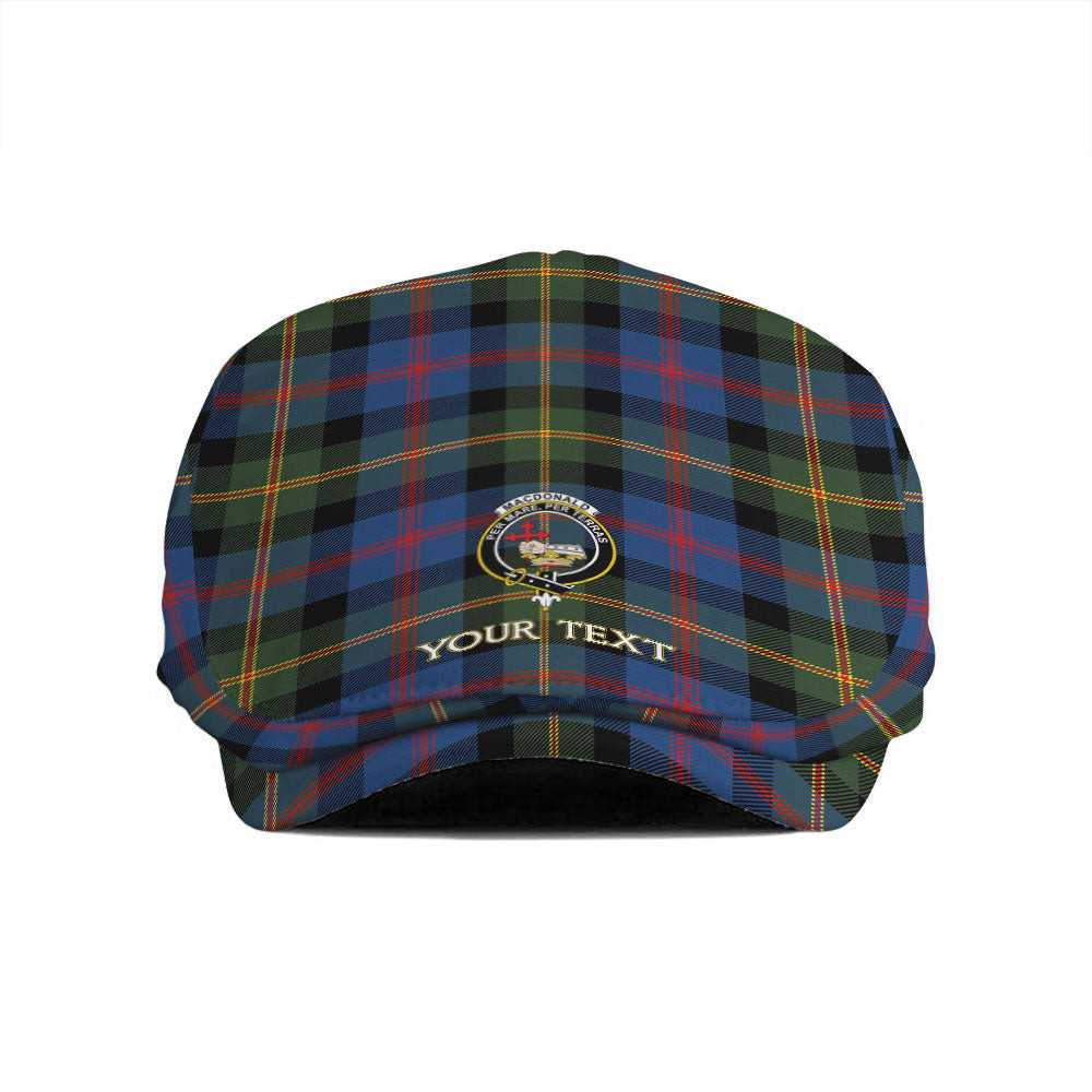 ScotsTee Shop Scottish MacDonald of Borrodale (Donald Borrodale Historic) Modern Clan Crest Tartan Jeff Cap Tartan Flat Cap