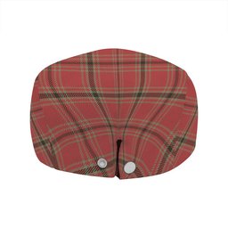 ScotsTee Shop Scottish MacDonald of Belfinlay Weathered Clan Crest Tartan Jeff Cap Tartan Flat Cap