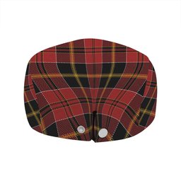 ScotsTee Shop Scottish MacAlister of Skye Modern Clan Crest Tartan Jeff Cap Tartan Flat Cap