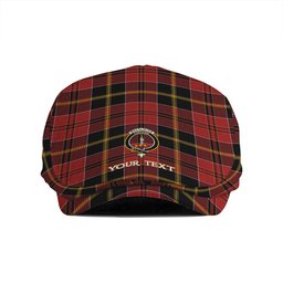 ScotsTee Shop Scottish MacAlister of Skye Modern Clan Crest Tartan Jeff Cap Tartan Flat Cap