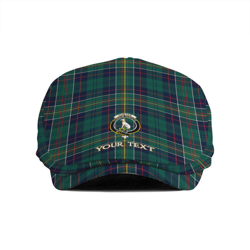 ScotsTee Shop Scottish Hunter of Hunterston (Michael of Hunterston) Modern Clan Crest Tartan Jeff Cap Tartan Flat Cap