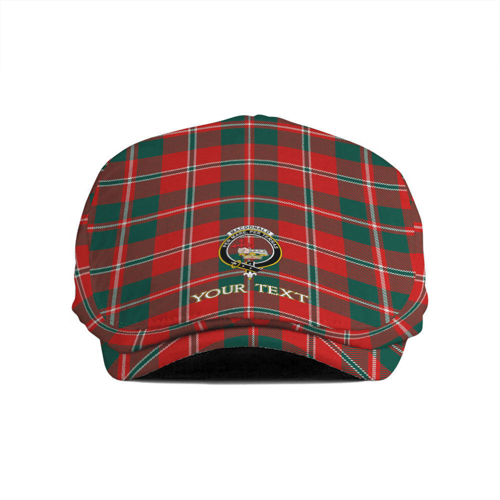 ScotsTee Shop Scottish MacDonald of Glenaladale (Donald of Glenaladale) 2006 Modern Clan Crest Tartan Jeff Cap Tartan Flat Cap