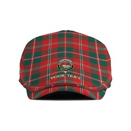ScotsTee Shop Scottish MacDonald of Glenaladale (Donald of Glenaladale) 2006 Modern Clan Crest Tartan Jeff Cap Tartan Flat Cap