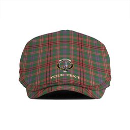 ScotsTee Shop Scottish MacCall (MacColl) Ancient Clan Crest Tartan Jeff Cap Tartan Flat Cap