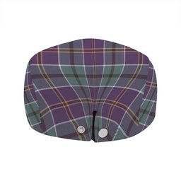 ScotsTee Shop Scottish Leslie of the Hebrides Weathered Clan Crest Tartan Jeff Cap Tartan Flat Cap