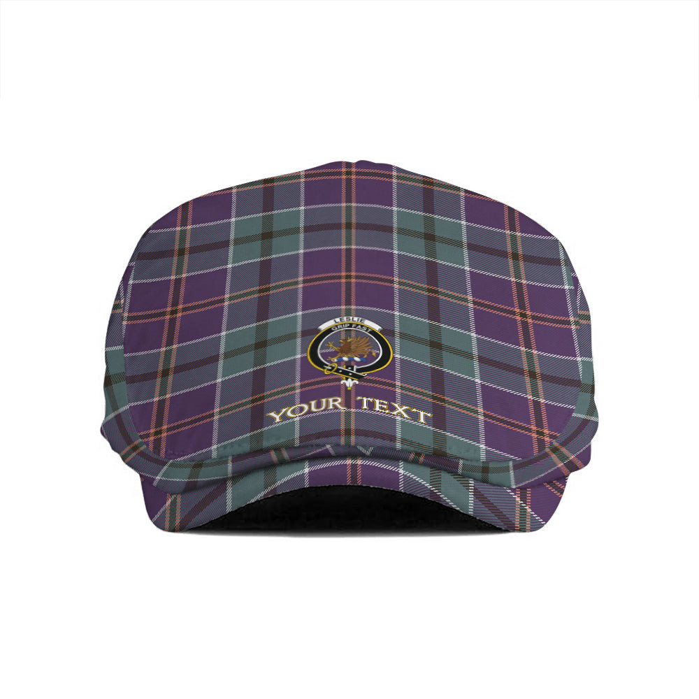 ScotsTee Shop Scottish Leslie of the Hebrides Weathered Clan Crest Tartan Jeff Cap Tartan Flat Cap