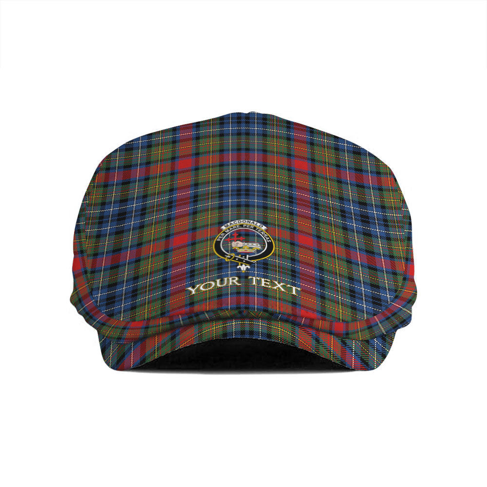 ScotsTee Shop Scottish MacDonald of P.E. Island (Donald of P.E. Island) Modern Clan Crest Tartan Jeff Cap Tartan Flat Cap