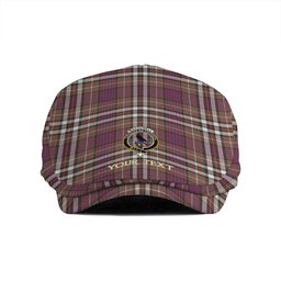 ScotsTee Shop Scottish MacDonell of Glengarry Dress Modern Clan Crest Tartan Jeff Cap Tartan Flat Cap