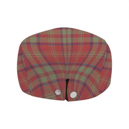 ScotsTee Shop Scottish MacDonald of Glencoe (Donald of Glencoe) Weathered Clan Crest Tartan Jeff Cap Tartan Flat Cap