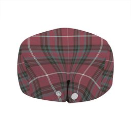 ScotsTee Shop Scottish Hunter of Bute (Michael Maroon) Weathered Clan Crest Tartan Jeff Cap Tartan Flat Cap