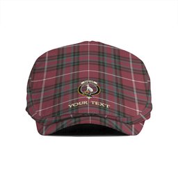 ScotsTee Shop Scottish Hunter of Bute (Michael Maroon) Weathered Clan Crest Tartan Jeff Cap Tartan Flat Cap