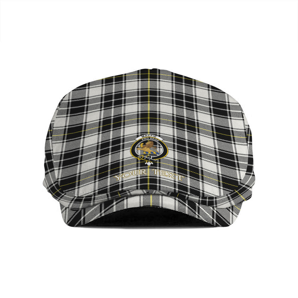 ScotsTee Shop Scottish MacFie of Colonsay Dress (MacPhee of Colonsay Dress) Modern Clan Crest Tartan Jeff Cap Tartan Flat Cap