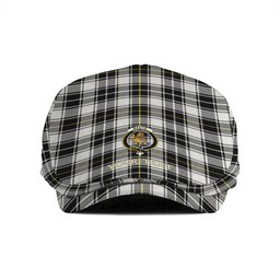 ScotsTee Shop Scottish MacFie of Colonsay Dress (MacPhee of Colonsay Dress) Modern Clan Crest Tartan Jeff Cap Tartan Flat Cap