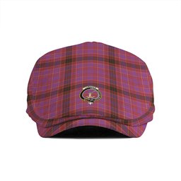 ScotsTee Shop Scottish Lumsden of Clova Weathered Clan Crest Tartan Jeff Cap Tartan Flat Cap