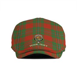 ScotsTee Shop Scottish MacGregor of Cardney (Gregor of Cardney) Ancient Clan Crest Tartan Jeff Cap Tartan Flat Cap