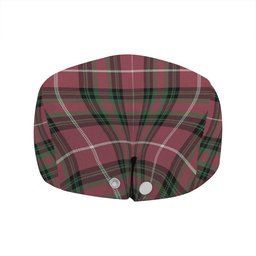 ScotsTee Shop Scottish Hunter of Bute (Hunter Maroon) Ancient Clan Crest Tartan Jeff Cap Tartan Flat Cap