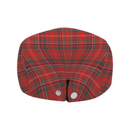 ScotsTee Shop Scottish MacDonald of Staffa (Donald of Staffa) Modern Clan Crest Tartan Jeff Cap Tartan Flat Cap