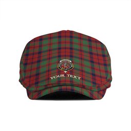 ScotsTee Shop Scottish MacBean of Tomatin (MacBain of Tomatin) Modern Clan Crest Tartan Jeff Cap Tartan Flat Cap