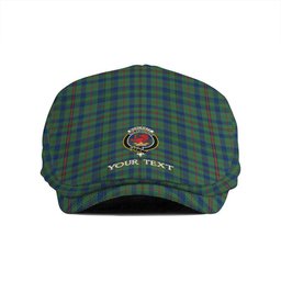 ScotsTee Shop Scottish Moncrieffe of Atholl Modern Clan Crest Tartan Jeff Cap Tartan Flat Cap