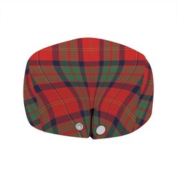 ScotsTee Shop Scottish MacPherson of Cluny Modern Clan Crest Tartan Jeff Cap Tartan Flat Cap