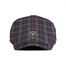 ScotsTee Shop Scottish Murray of Atholl (Murray) Weathered Clan Crest Tartan Jeff Cap Tartan Flat Cap