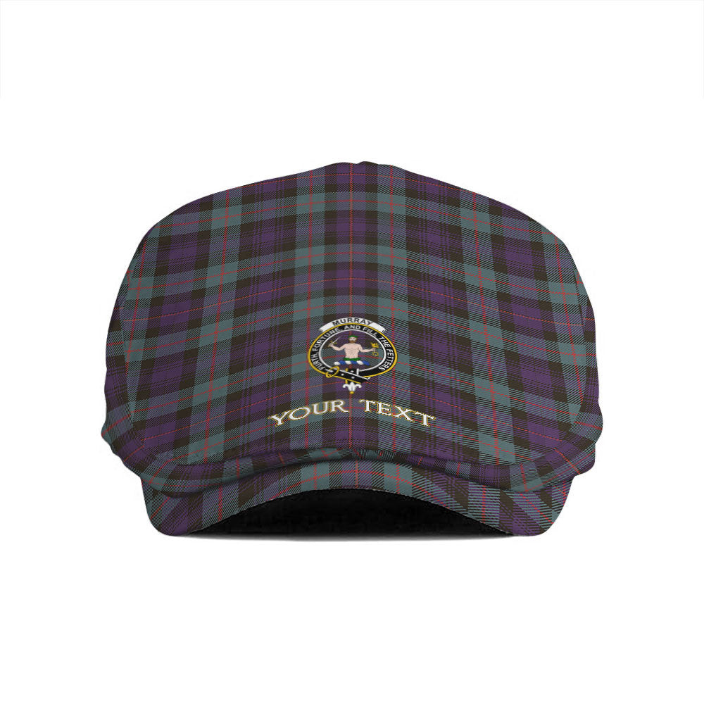 ScotsTee Shop Scottish Murray of Atholl (Murray) Weathered Clan Crest Tartan Jeff Cap Tartan Flat Cap
