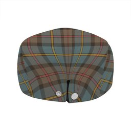 ScotsTee Shop Scottish MacLeod of Harris (MacLeod Hunting) Weathered Clan Crest Tartan Jeff Cap Tartan Flat Cap
