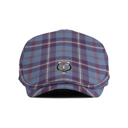 ScotsTee Shop Scottish MacRae of America Weathered Clan Crest Tartan Jeff Cap Tartan Flat Cap