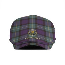 ScotsTee Shop Scottish Sinclair of Ulster Weathered Clan Crest Tartan Jeff Cap Tartan Flat Cap