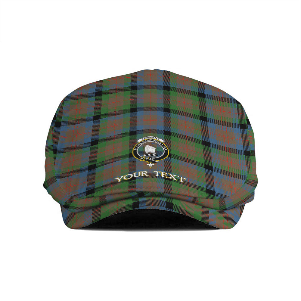 ScotsTee Shop Scottish Tennant Ancient Clan Crest Tartan Jeff Cap Tartan Flat Cap