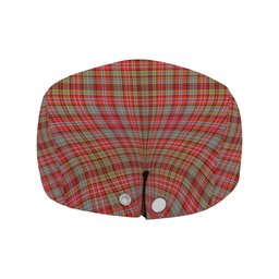 ScotsTee Shop Scottish Ogilvie of Airlie Modern Clan Crest Tartan Jeff Cap Tartan Flat Cap