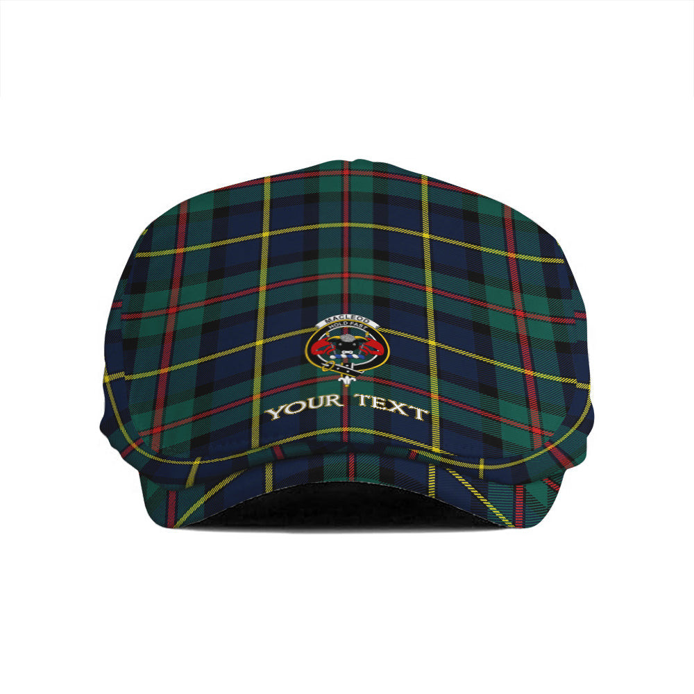 ScotsTee Shop Scottish MacLeod of Harris (MacLeod Hunting) Modern Clan Crest Tartan Jeff Cap Tartan Flat Cap