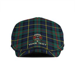ScotsTee Shop Scottish MacLeod of Harris (MacLeod Hunting) Modern Clan Crest Tartan Jeff Cap Tartan Flat Cap