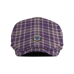 ScotsTee Shop Scottish Ochterlony (Auchterlony) Weathered Clan Crest Tartan Jeff Cap Tartan Flat Cap